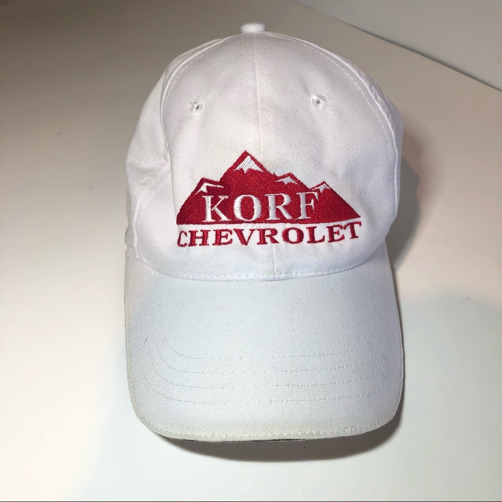 Korf Chevrolet Zkapz brand white baseball style cap